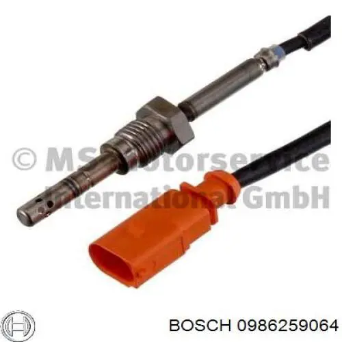 0986259064 Bosch датчик температури відпрацьованих газів (вг, після фільтра сажі)