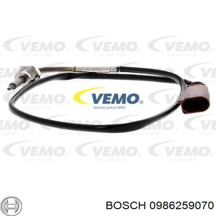 0986259070 Bosch датчик температури відпрацьованих газів (вг, перед фільтром сажі)