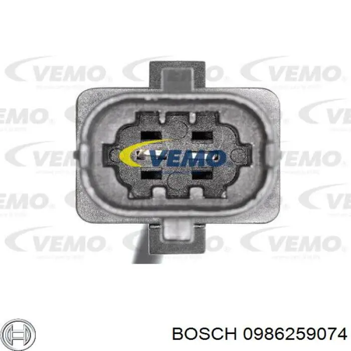 Купити 0986259074 Bosch Датчик температури відпрацьованих газів (ВГ), після фільтра сажі