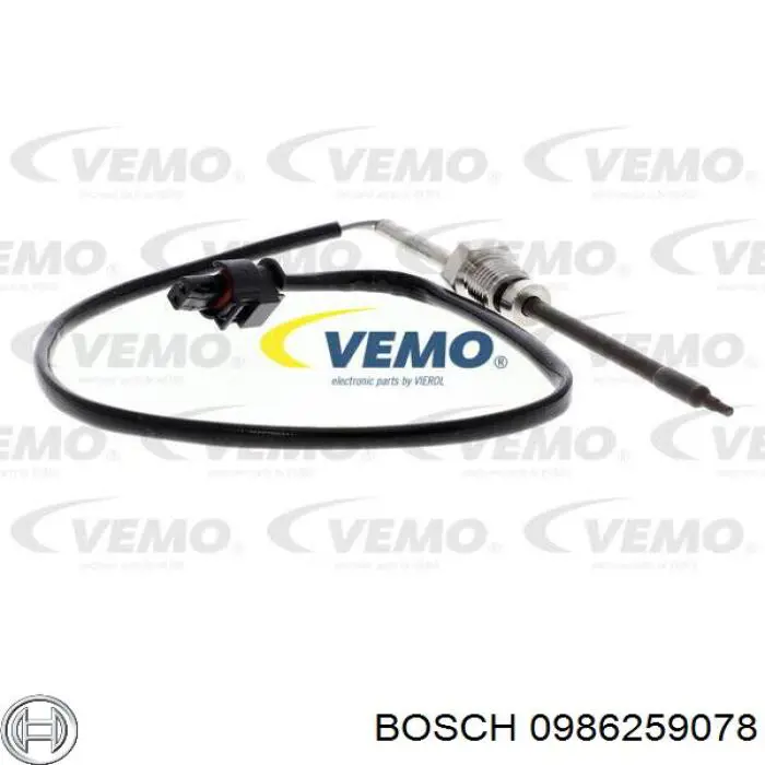 Датчик температури відпрацьованих газів (ВГ), фільтр сажі Bosch 0986259078
