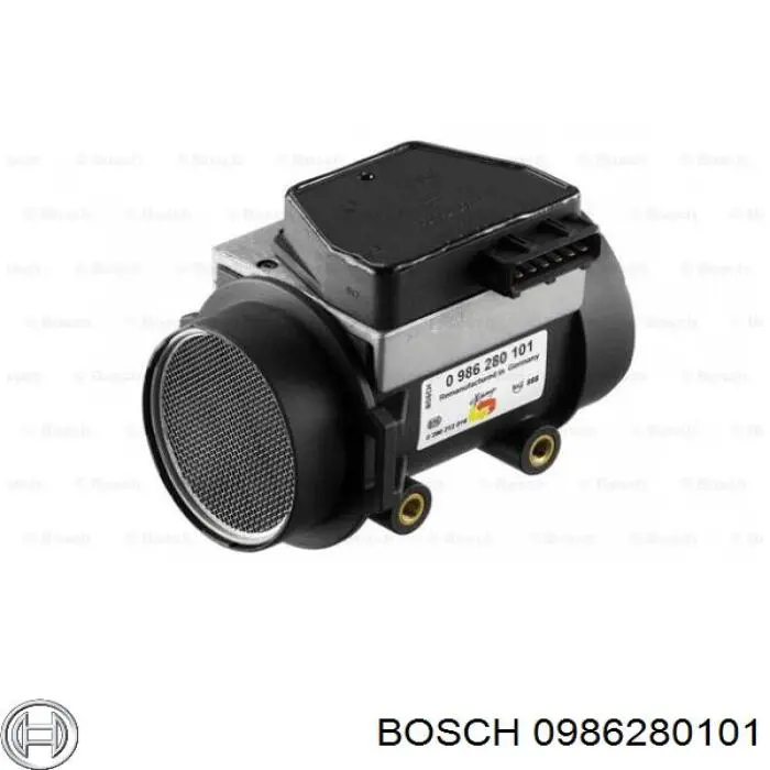 0986280101 Bosch датчик потоку (витрати повітря, витратомір MAF - (Mass Airflow))
