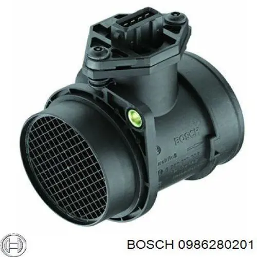 0986280201 Bosch датчик потоку (витрати повітря, витратомір MAF - (Mass Airflow))