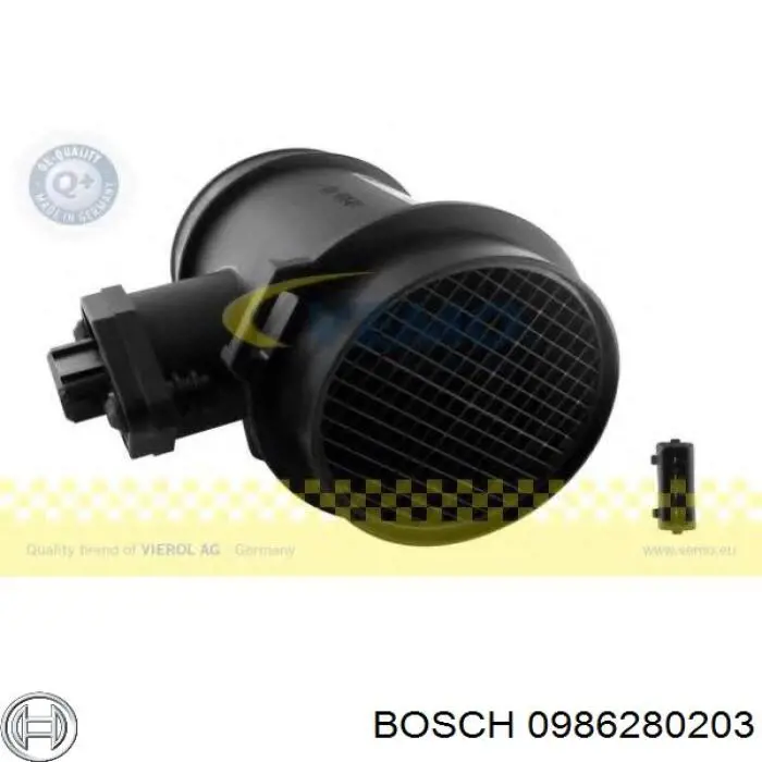 Датчик масової витрати повітря Bosch 0986280203 ціна, від 44.45 USD