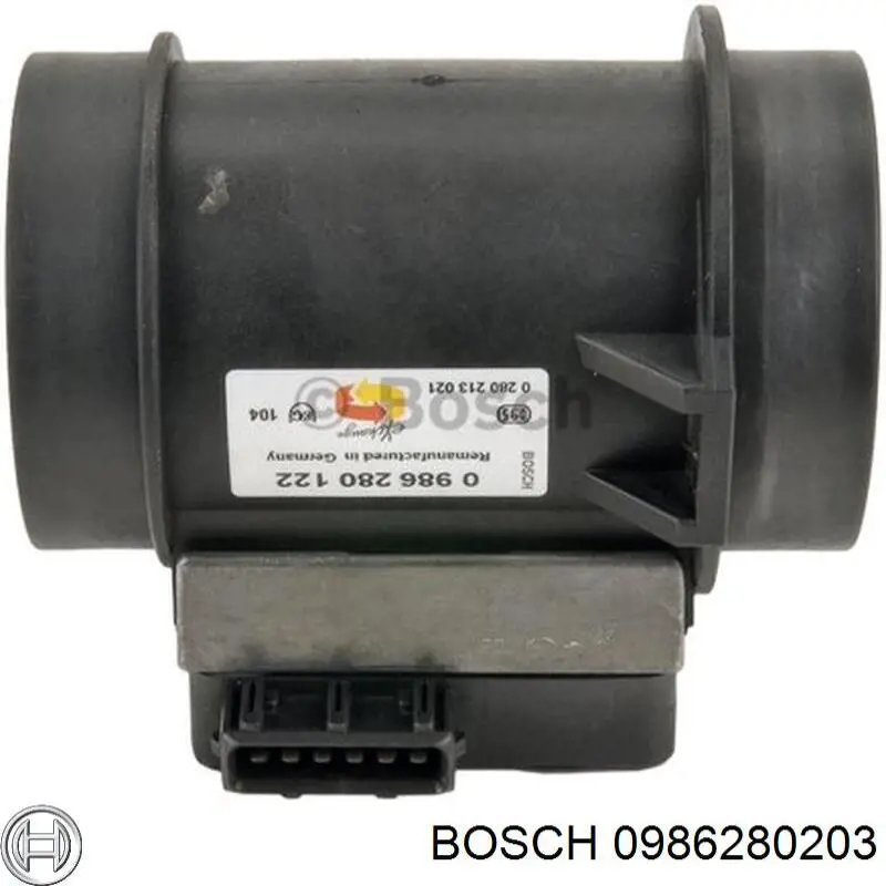 0986280203 Bosch датчик потоку (витрати повітря, витратомір MAF - (Mass Airflow))