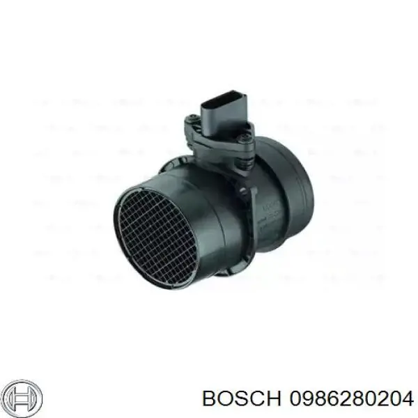 0986280204 Bosch датчик потоку (витрати повітря, витратомір MAF - (Mass Airflow))