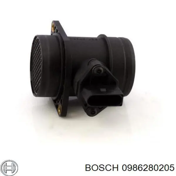 0986280205 Bosch датчик потоку (витрати повітря, витратомір MAF - (Mass Airflow))
