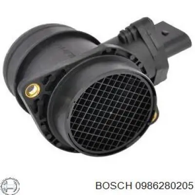 Датчик масової витрати повітря Bosch 0986280205 ціна, від 38.84 USD
