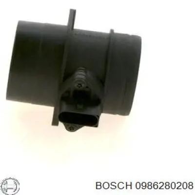 Датчик потоку (витрати) повітря, витратомір MAF - (Mass Airflow) 0986280208 Bosch