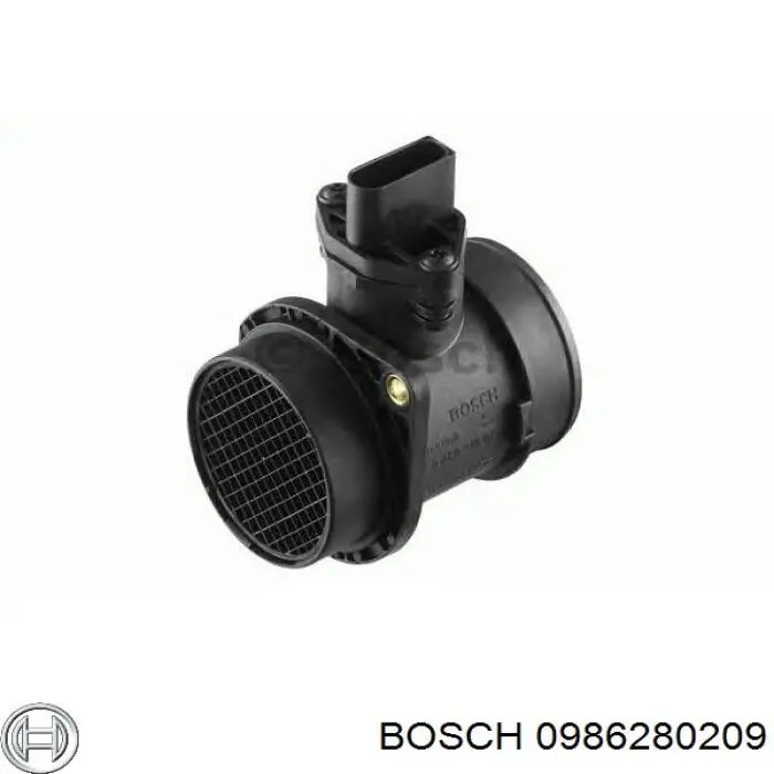 0986280209 Bosch датчик потоку (витрати повітря, витратомір MAF - (Mass Airflow))
