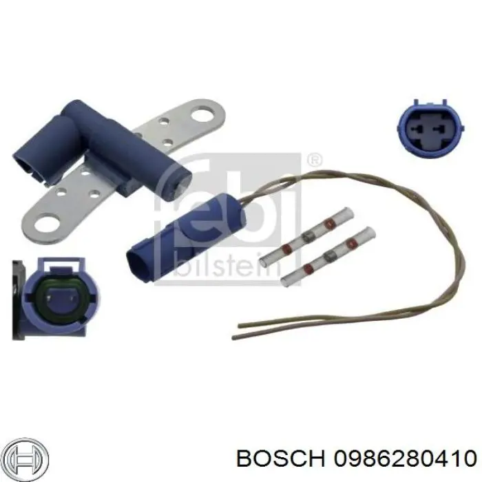 Датчик обертів колінвалу Bosch 0986280410 ціна, від 8.70 USD