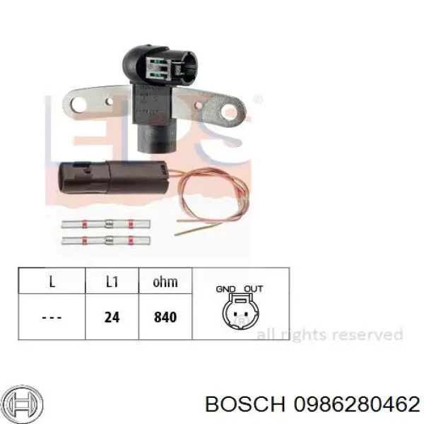 Датчик колінвала 0986280462 Bosch