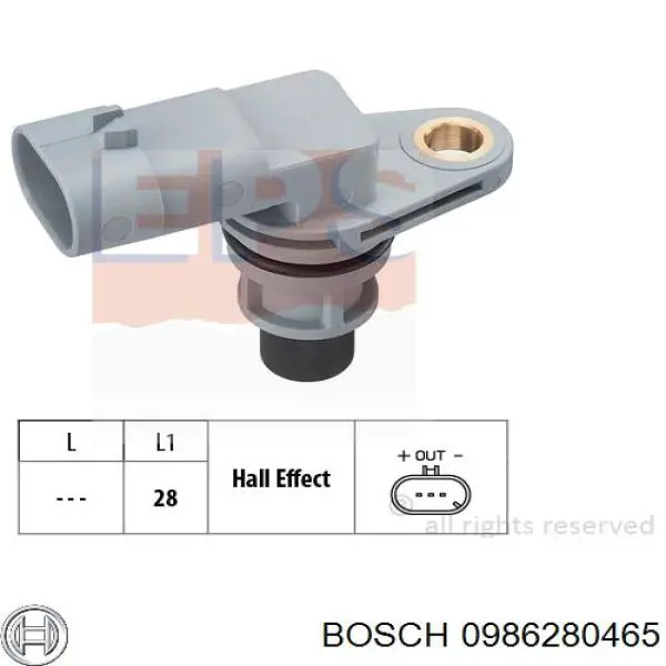 0986280465 Bosch Датчик розподільного вала