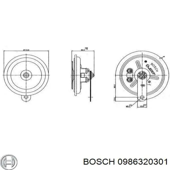 0986320301 Bosch сигнал звукової