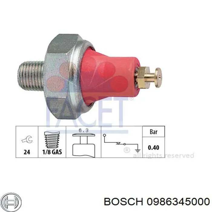 Манометри (показник тиску масла) Bosch 0986345000 ціна, від 5.43 USD