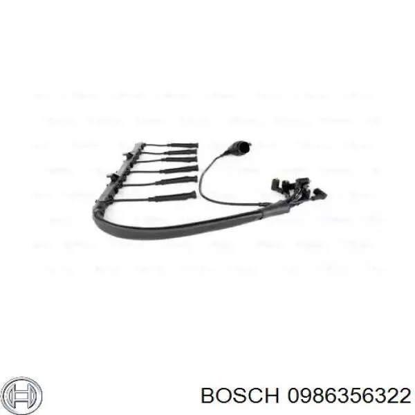 0986356322 Bosch дріт високовольтні, комплект