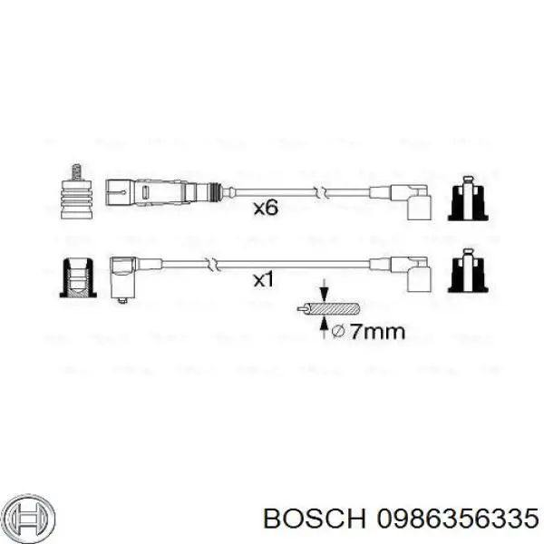 0986356335 Bosch Проводи високовольтні