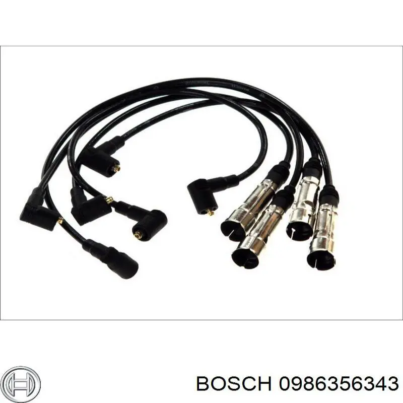 0986356343 Bosch дріт високовольтні, комплект