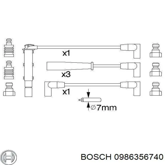 Дріт високовольтний Bosch 0986356740