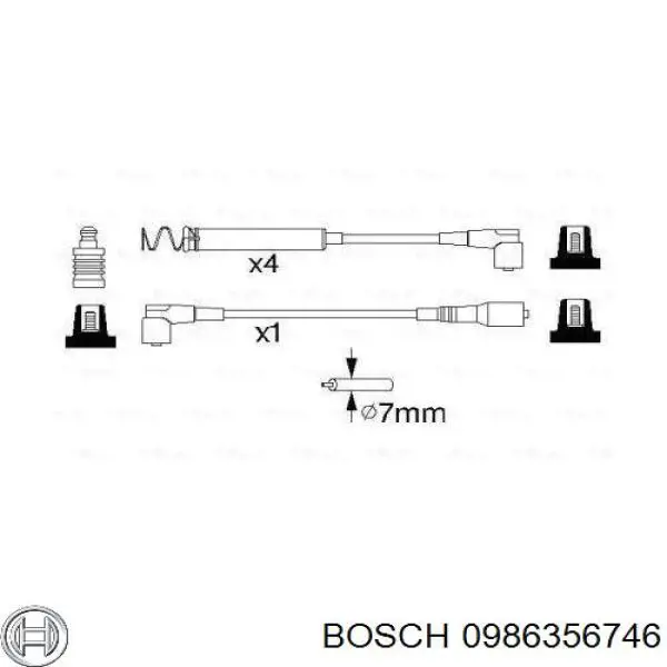 Високовольтні дроти 0986356746 Bosch