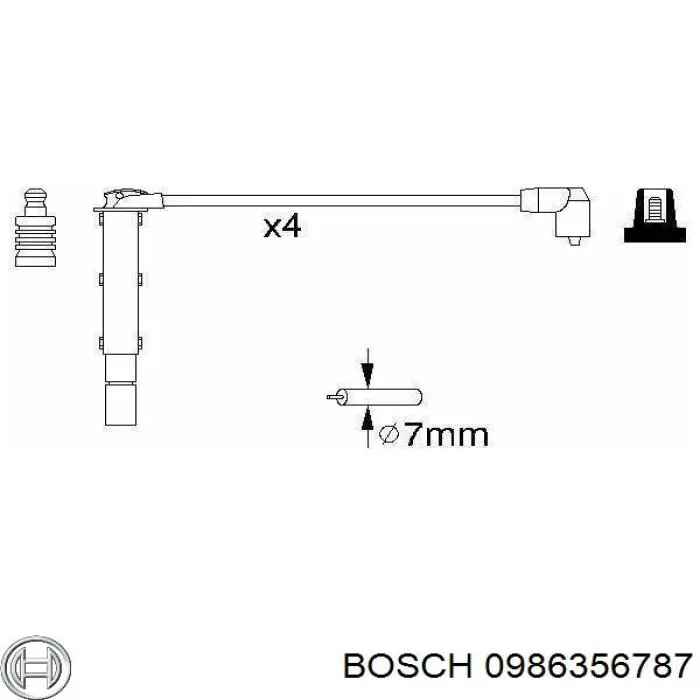 Високовольтні дроти 0986356787 Bosch