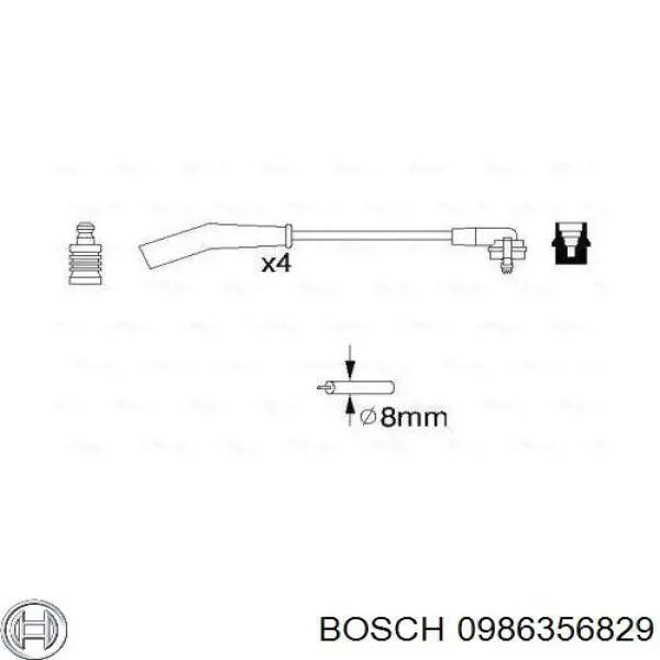 Купити 0986356829 Bosch Провід високовольтні, комплект