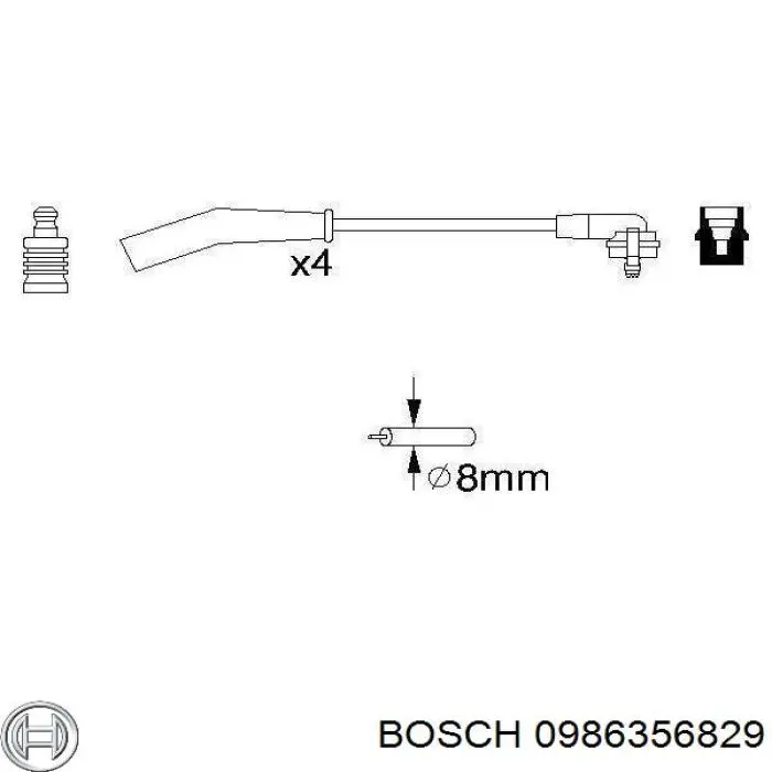 Дріт високовольтний Bosch 0986356829