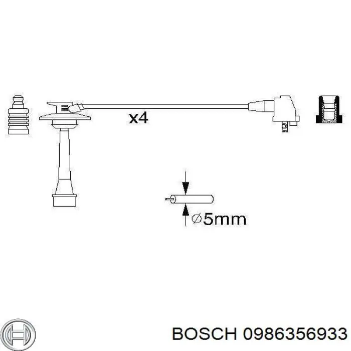 Дріт високовольтний, комплект 0986356933 Bosch