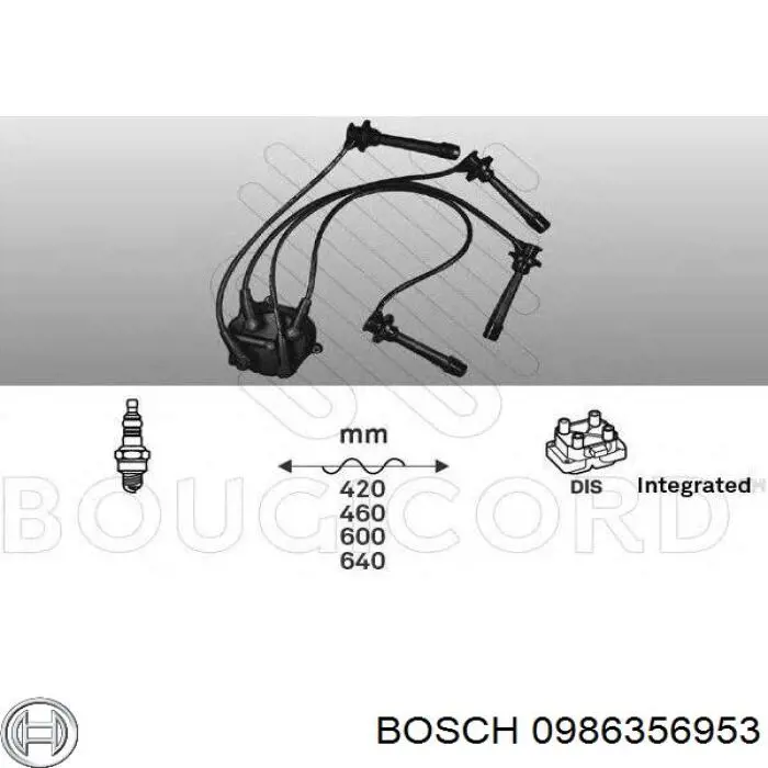 0986356953 Bosch Проводи високовольтні