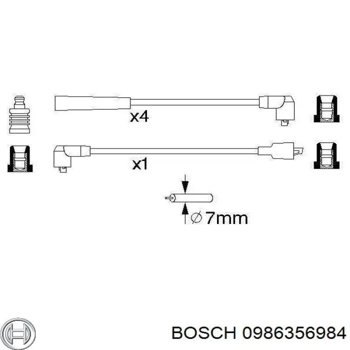 Дроти запалювання Bosch 0986356984 ціна, від 14.59 USD
