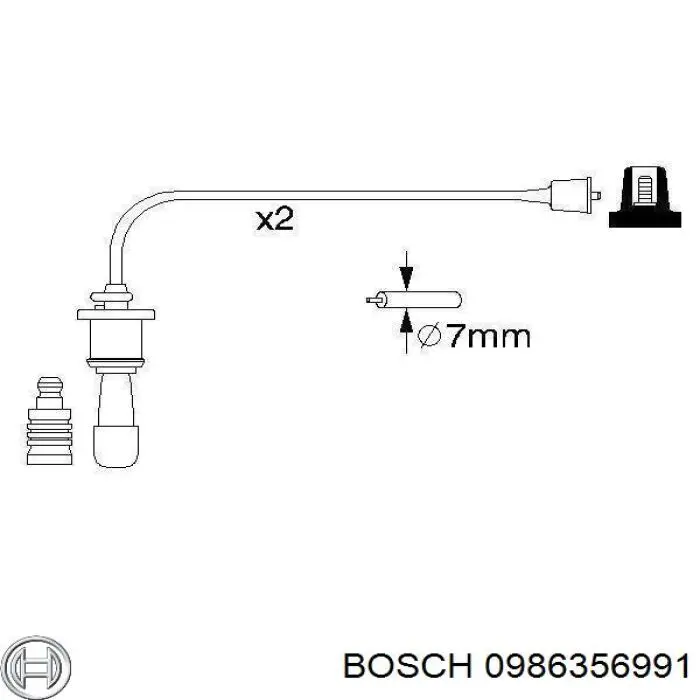 Високовольтні дроти 0986356991 Bosch