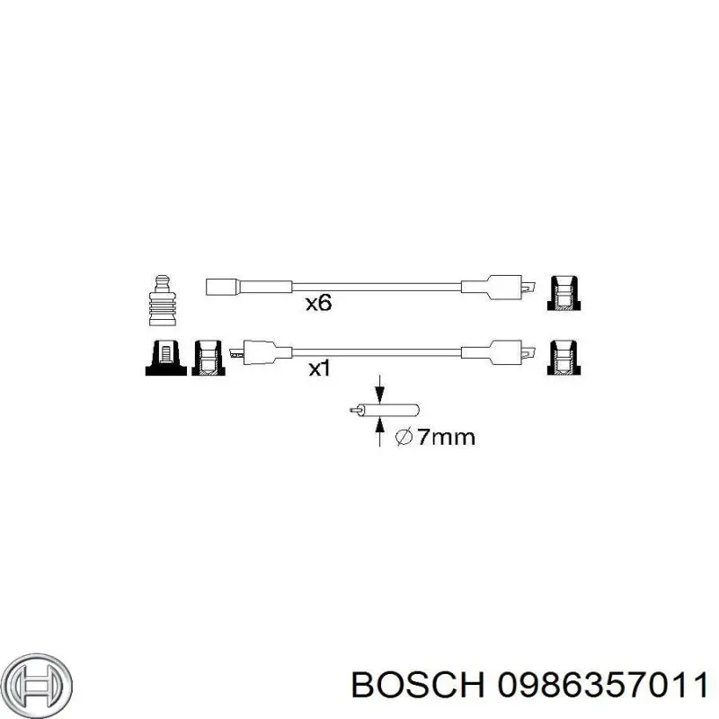 Купити 986356858 Bosch Провід високовольтні, комплект