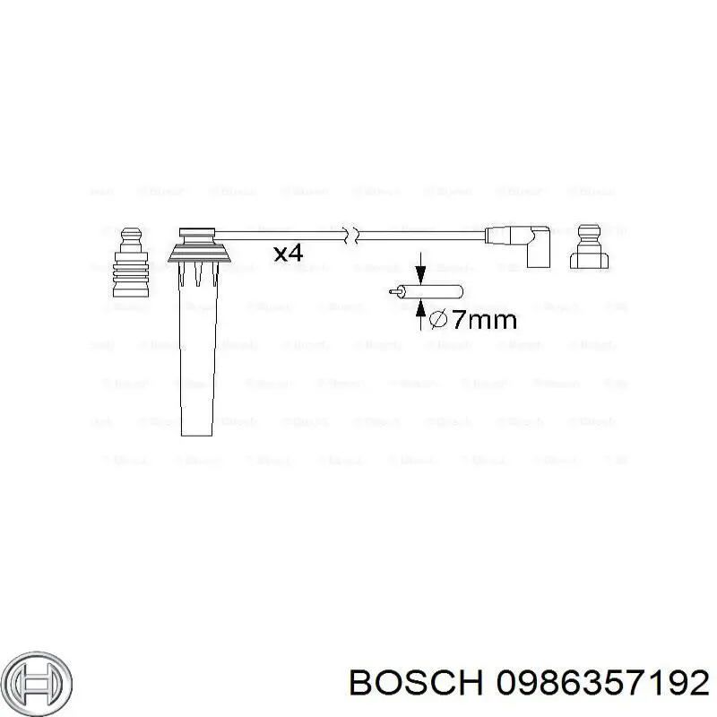 Дріт високовольтні, комплект 0986357192 Bosch