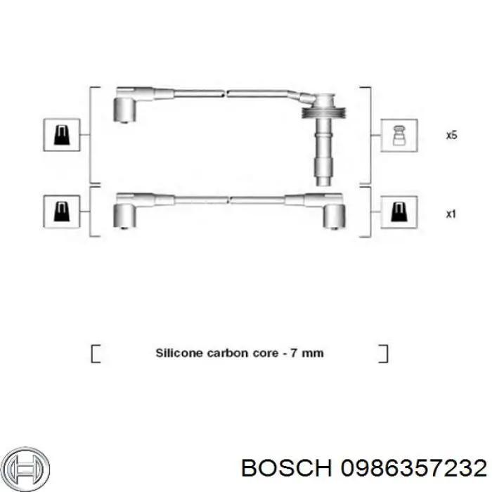 986357232 Bosch Проводи високовольтні