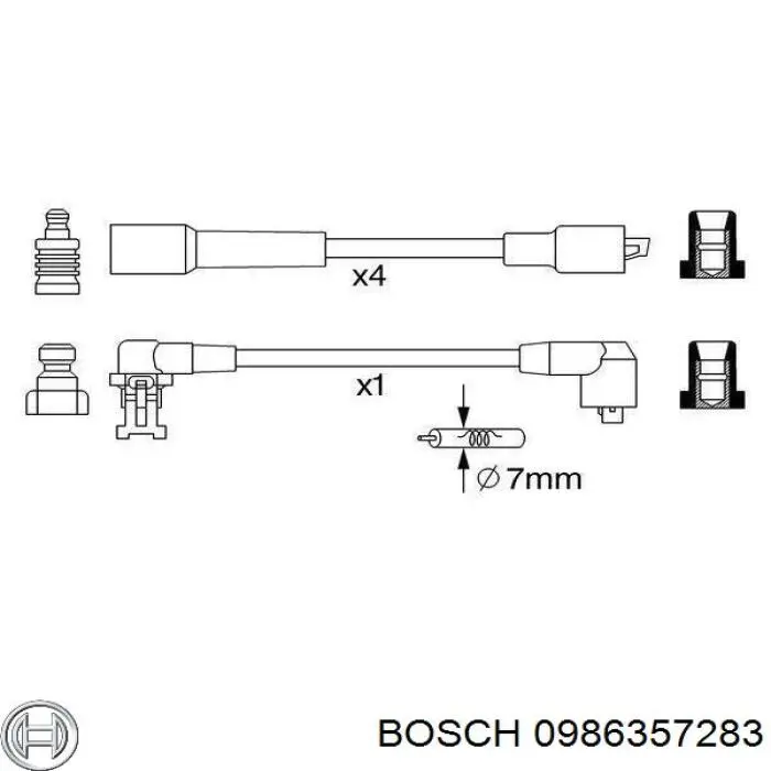 Дріт високовольтний Bosch 0986357283