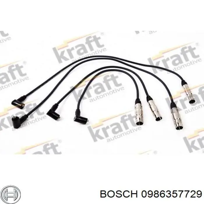 0986357729 Bosch кабель високовольтний, циліндр №4