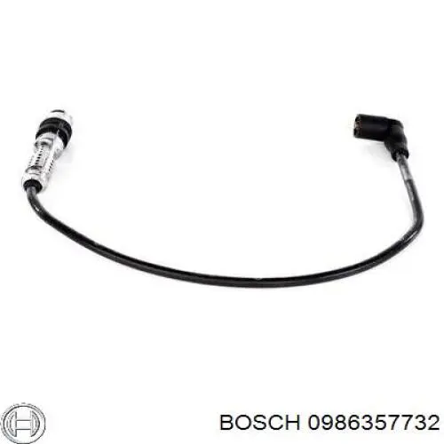 0986357732 Bosch кабель високовольтний, циліндр №5