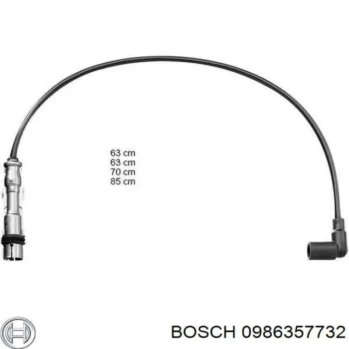 0986357732 Bosch Проводи високовольтні