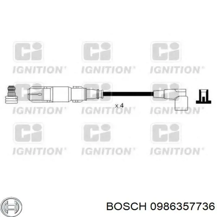 Високовольтні дроти 0986357736 Bosch