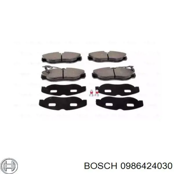 0986424030 Bosch колодки гальмівні передні, дискові