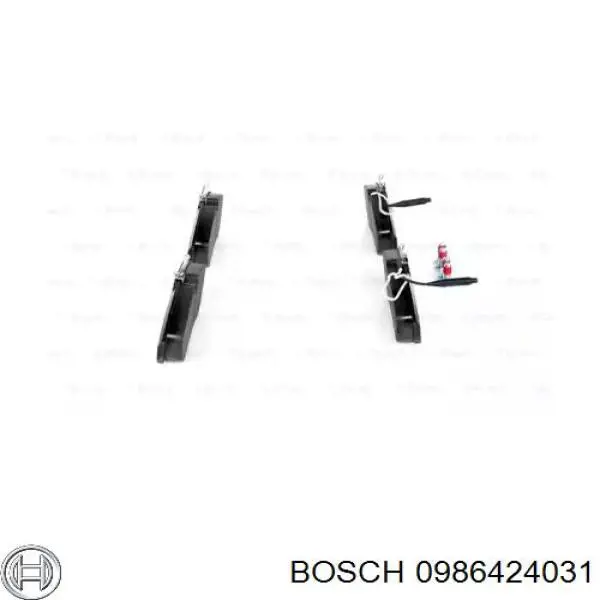 0986424031 Bosch колодки гальмівні передні, дискові