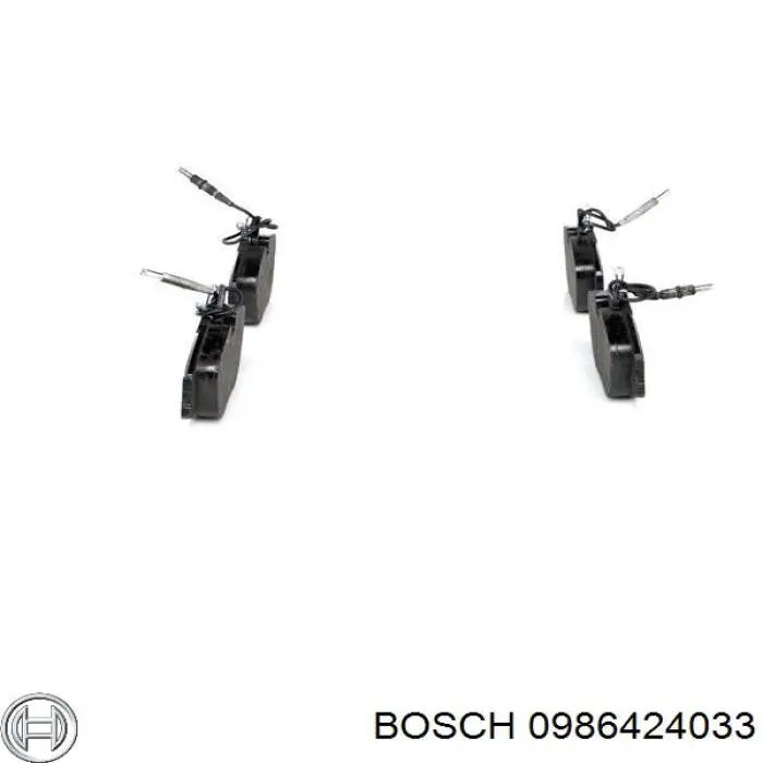 0986424033 Bosch колодки гальмівні передні, дискові