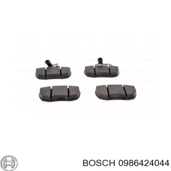 0986424044 Bosch колодки гальмівні передні, дискові