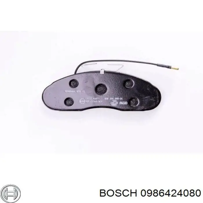 Колодки гальмівні передні, дискові 0986424080 Bosch