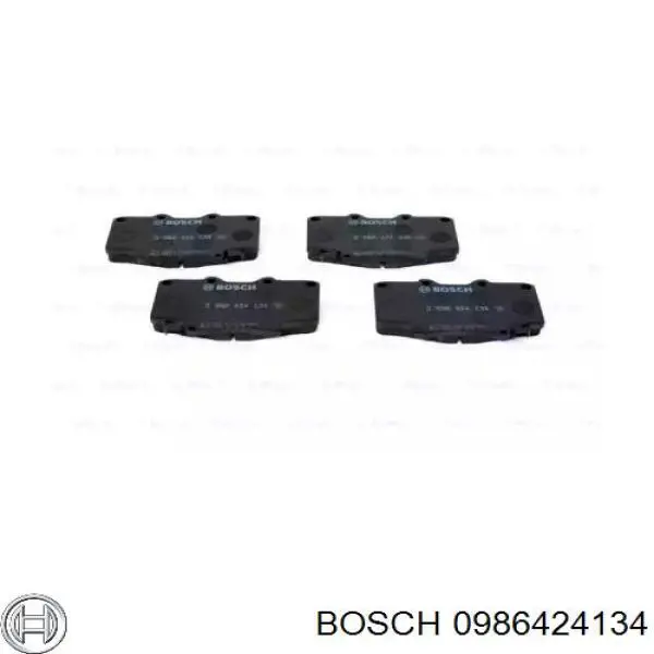 Колодки гальмівні передні, дискові 0986424134 Bosch