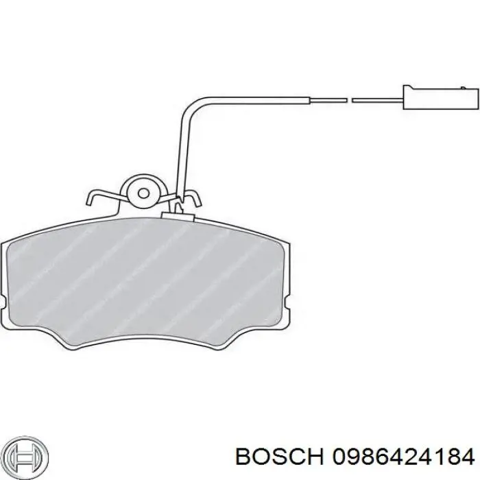 Передні тормозні колодки 0986424184 Bosch