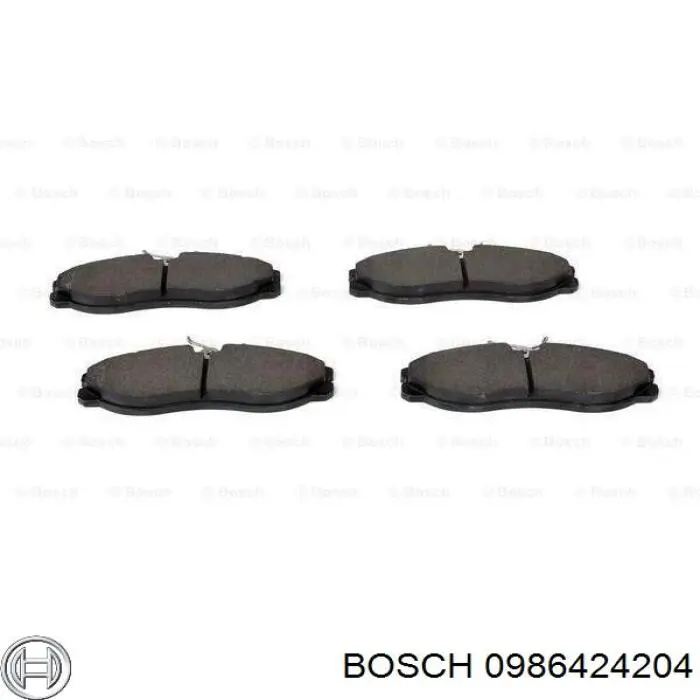 0986424204 Bosch колодки гальмівні передні, дискові