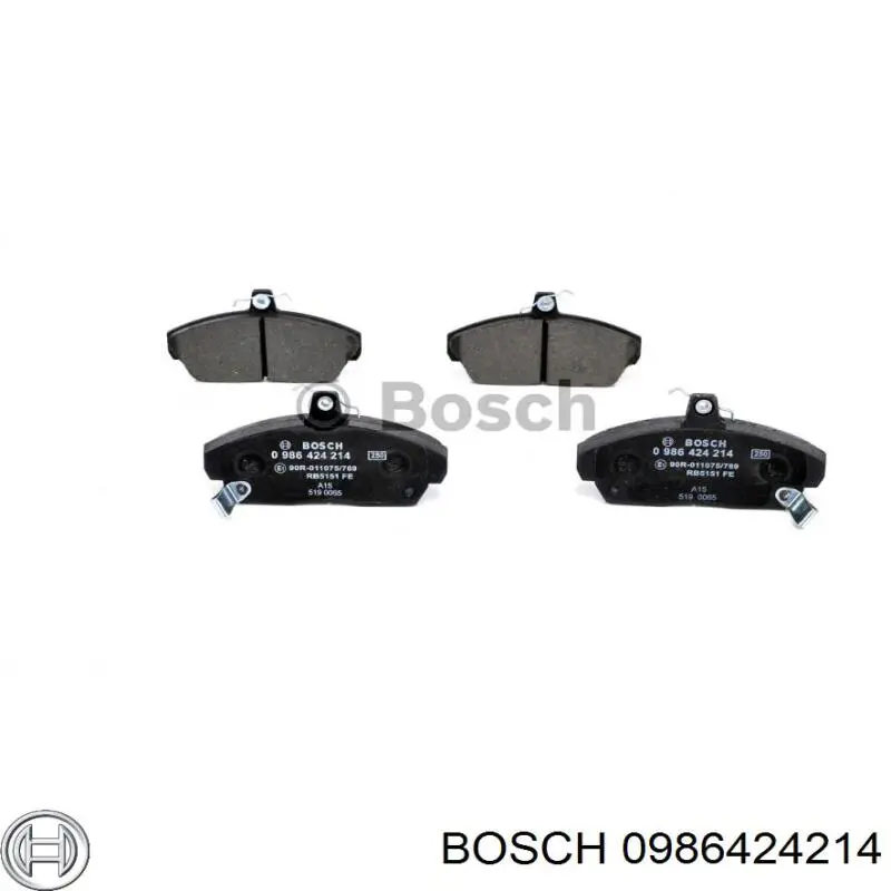 0986424214 Bosch колодки гальмівні передні, дискові