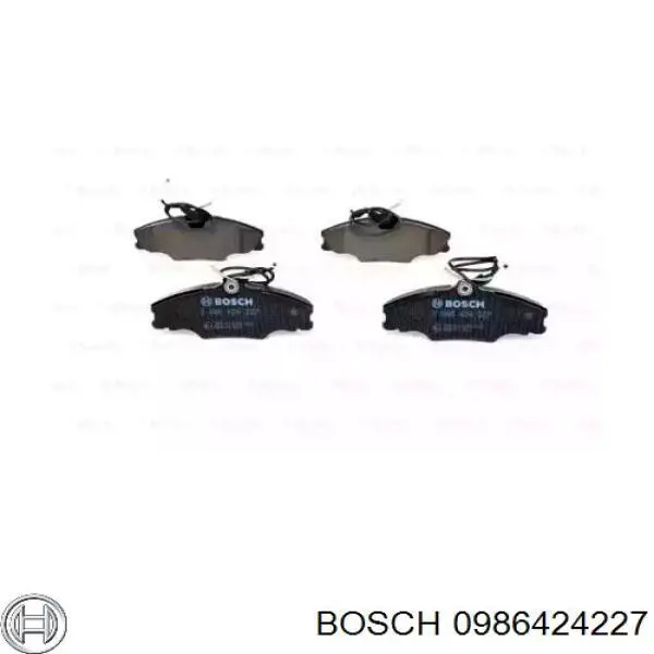 0986424227 Bosch колодки гальмівні передні, дискові
