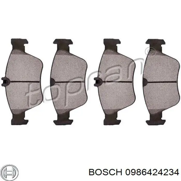 Гальмівні колодки Bosch 0986424234 ціна, від 24.94 USD