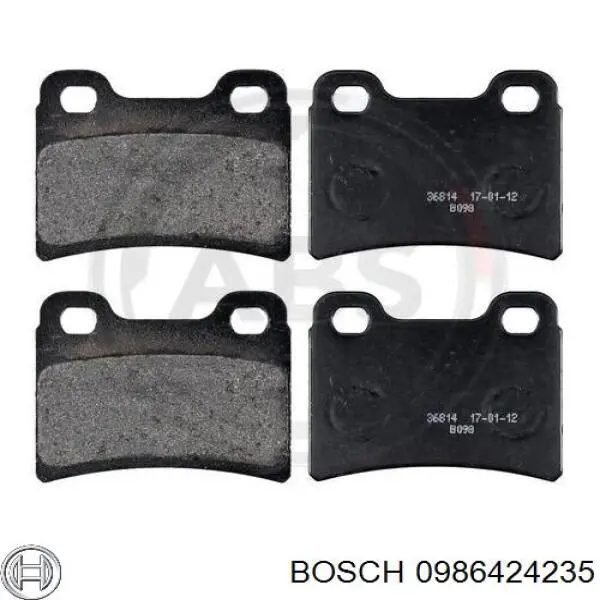Задні гальмівні колодки 0986424235 Bosch